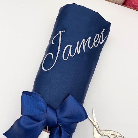 MEG ORIGINAL Baby Security Blanket - 17x17 Inch Satin And Minky Lovey With Attachment Loop