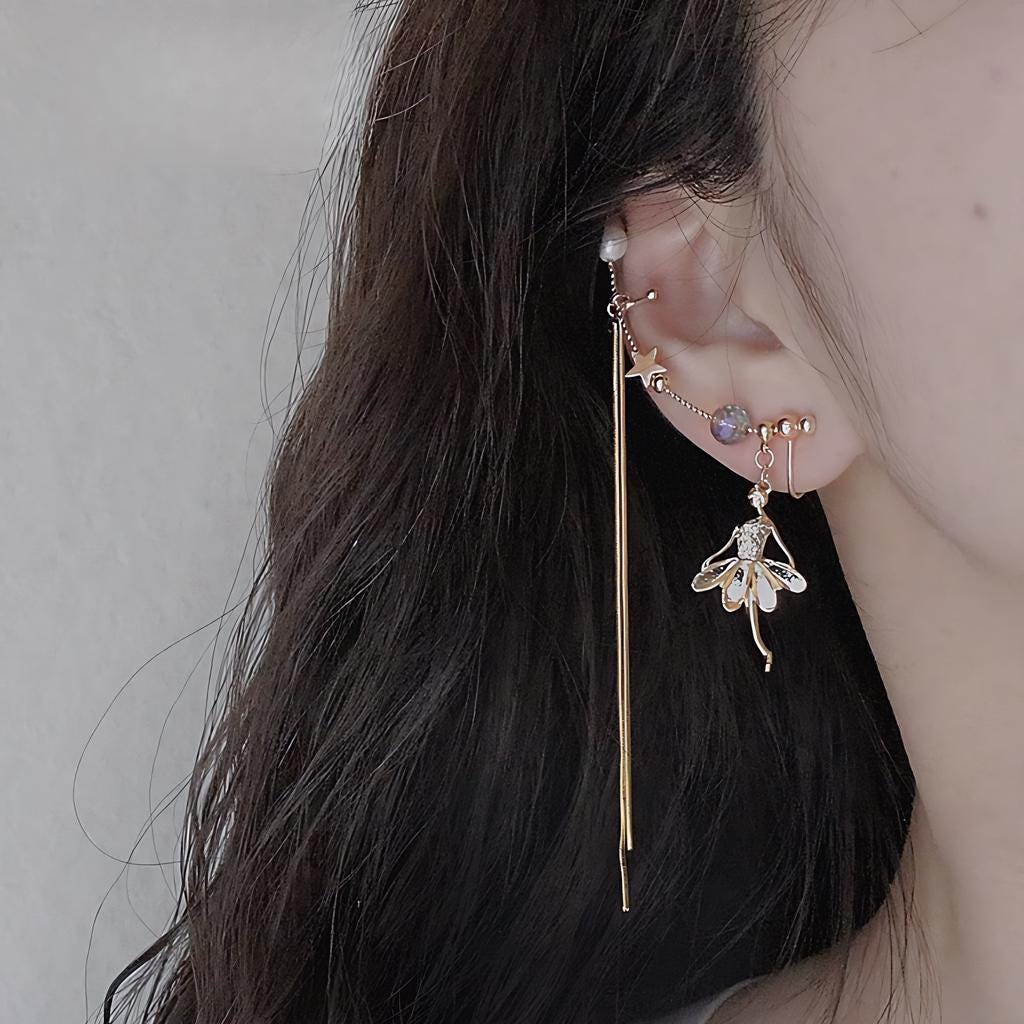 FR Non-Pierced Ear Cuff Women C-Shape Earbone Clip Hollow Fashion