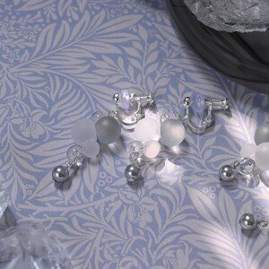 Bubble Earrings, Glass Bead Earrings, Silver Jewelry, Cloud-Inspired Earrings, Frosted Bead Earrings, Transparent Dewdrop Earrings, Celestial Accessories, Ethereal Fashion, Pearl Beaded Earrings, Handmade Statement Jewelry, Unique Aesthetic Earrings, Floating Bubble Design, Modern Minimalist Earrings, Lightweight Dangle Earrings, Dreamy Fashion Accessories, Silver-Toned Jewelry, Elegant Glass Earrings, Cloud-Like Floating Earrings, Artistic Handmade Jewelry