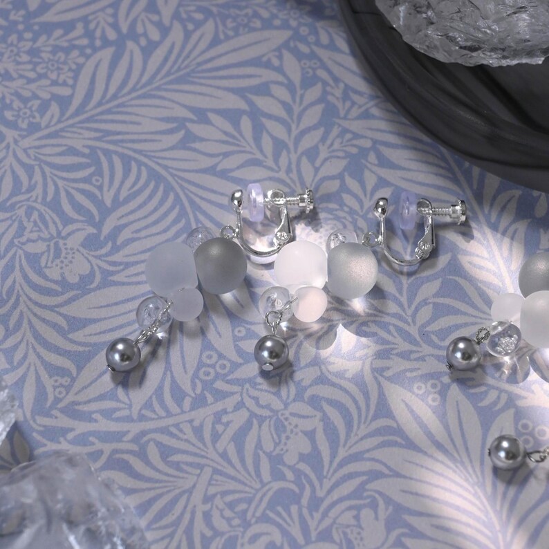 Bubble Earrings, Glass Bead Earrings, Silver Jewelry, Cloud-Inspired Earrings, Frosted Bead Earrings, Transparent Dewdrop Earrings, Celestial Accessories, Ethereal Fashion, Pearl Beaded Earrings, Handmade Statement Jewelry, Unique Aesthetic Earrings, Floating Bubble Design, Modern Minimalist Earrings, Lightweight Dangle Earrings, Dreamy Fashion Accessories, Silver-Toned Jewelry, Elegant Glass Earrings, Cloud-Like Floating Earrings, Artistic Handmade Jewelry