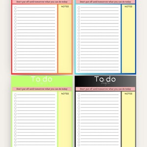 Colorful To Do List, Les listes de tâches quotidiennes colorées et INSPIRATIONNELLES augmentent la productivité et restent organisées image 2