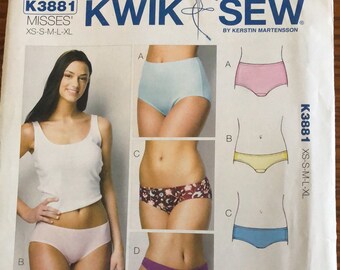 Kwik Sew K3881- Women's Underwear Sewing Pattern- XS-XL
