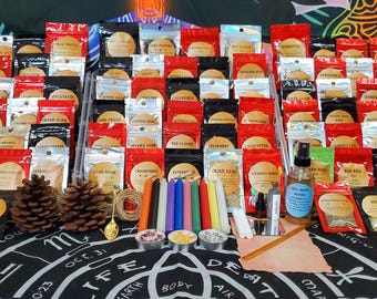 116 Piece Witchcraft  Wiccan Hoodoo Vodou Pagan Folk Witch Celtic Divination Supplies Kit