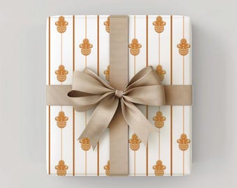 Gingerbread Man Wrapping Paper | Cute Christmas Gift Wrap Roll, Holiday Cookie Design, Festive Xmas Wrapping Paper, Gift Wrap Sheets