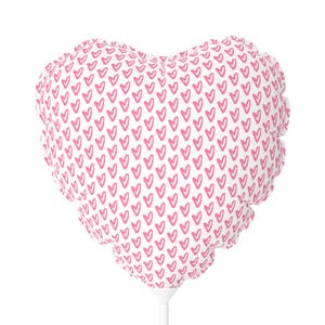 Adorable Heart Pattern Pink Balloon - Spread Love and Joy 11&#39; x 11&#39;