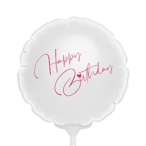 Elegant Script Happy Birthday Balloon 6&quot; x 6&quot;