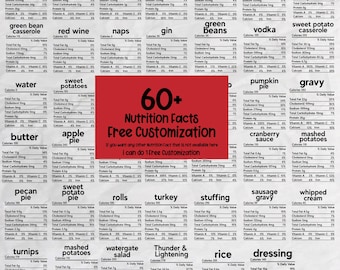 Thanksgiving food nutrition facts 60 bundle svg, Thanksgiving Nutrition Facts svg, Nutrition food facts svg, Nutrition Facts svg, Food Svg