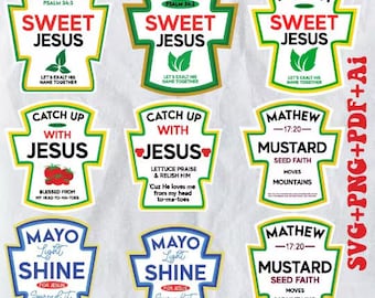 Condiment SVG, Condiment with jesus svg, Condiment SVG Bundle,Catch up with jesus svg, Relish sweet jesus svg,Mayo light shine for jesus svg