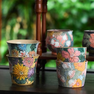 Luxury Handcrafted Jingdezhen Porcelain Mug – Oil Painting Aesthetic, Unique Collectible Coffee Cup, One of a Kind