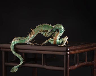 Bronze Dragon up the Air Sculpture (39*26*14 cm, 2kg)