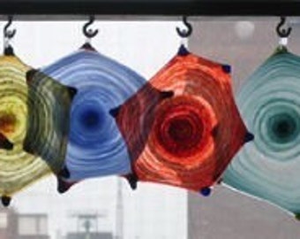 Handmade Glass Amoeba Sun Catcher Whimsical Gift Decorations Free Shipping
