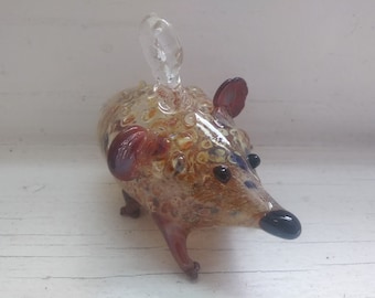 Glass Hedgehog Ornament