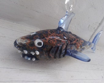 Glass Shark Ornament