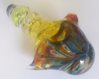 Hand Blown Glass Pipe, Thick insideout, Spoon Pipe, Tobacco Pipe, Blue Pipe, Pipes For Smoking, Smoking Bowl, Heady Pipe, Glass Smoking Pipe