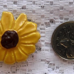 Set of 6 ceramic sunflower blanks jewelry making blanks create your own sunflower jewelry sunflower blanks for earrings necklaces pendants image 4