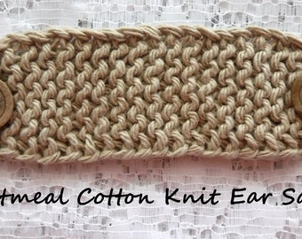 Oatmeal cotton knit ear saver beige ear saver cotton ear saver unisex ear saver face mask ear saver doctors nurses knit ear saver Ontario