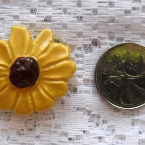 Set of 6 ceramic sunflower blanks jewelry making blanks create your own sunflower jewelry sunflower blanks for earrings necklaces pendants image 6