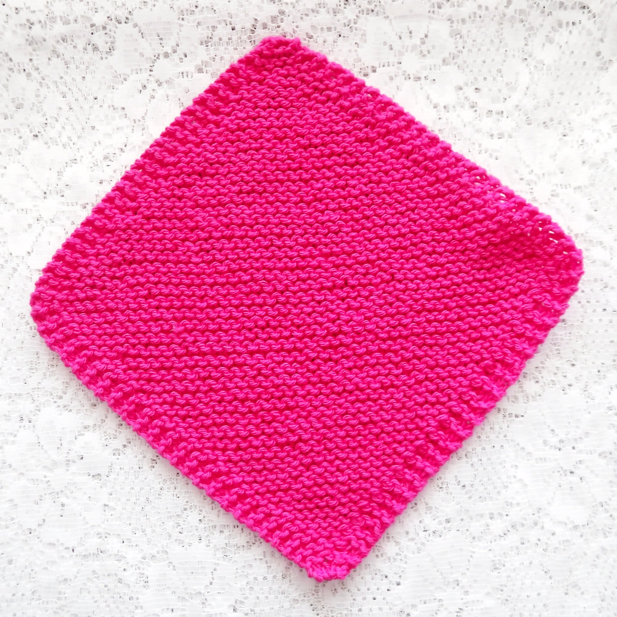 Cotton Dishcloths Cotton Facecloths Yellow Orange Fuchsia Pink