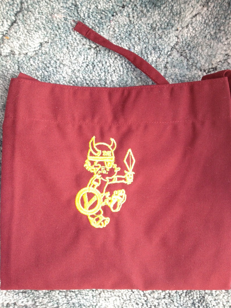 Apron Viking Boy Apron for Men Embroidery 32 BURGUNDY MAROON Ready to Ship