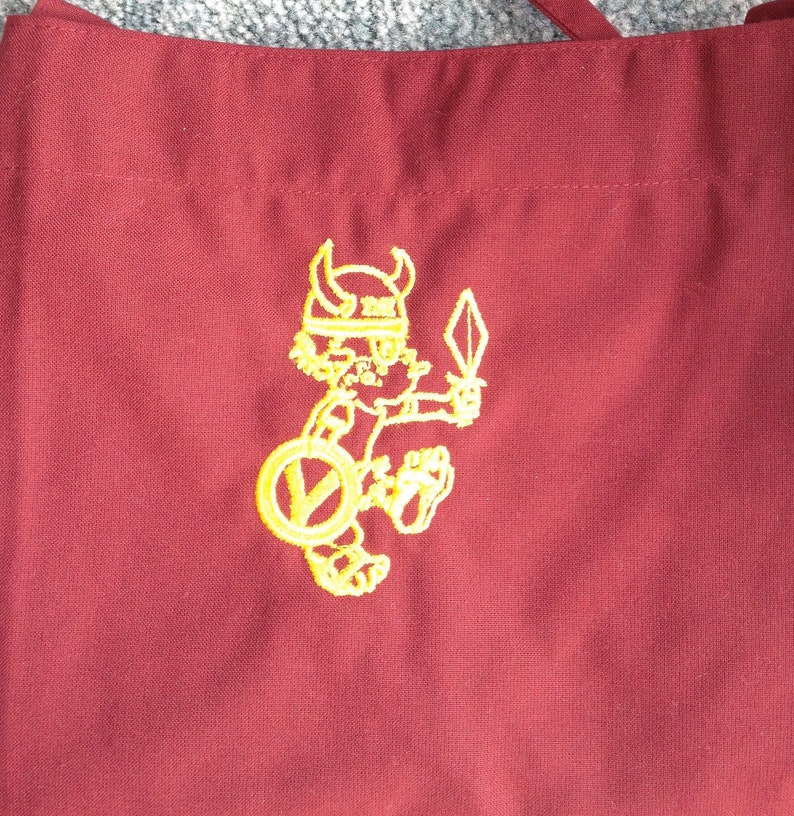 Apron Viking Boy Apron for Men Embroidery 32 BURGUNDY MAROON Ready to Ship