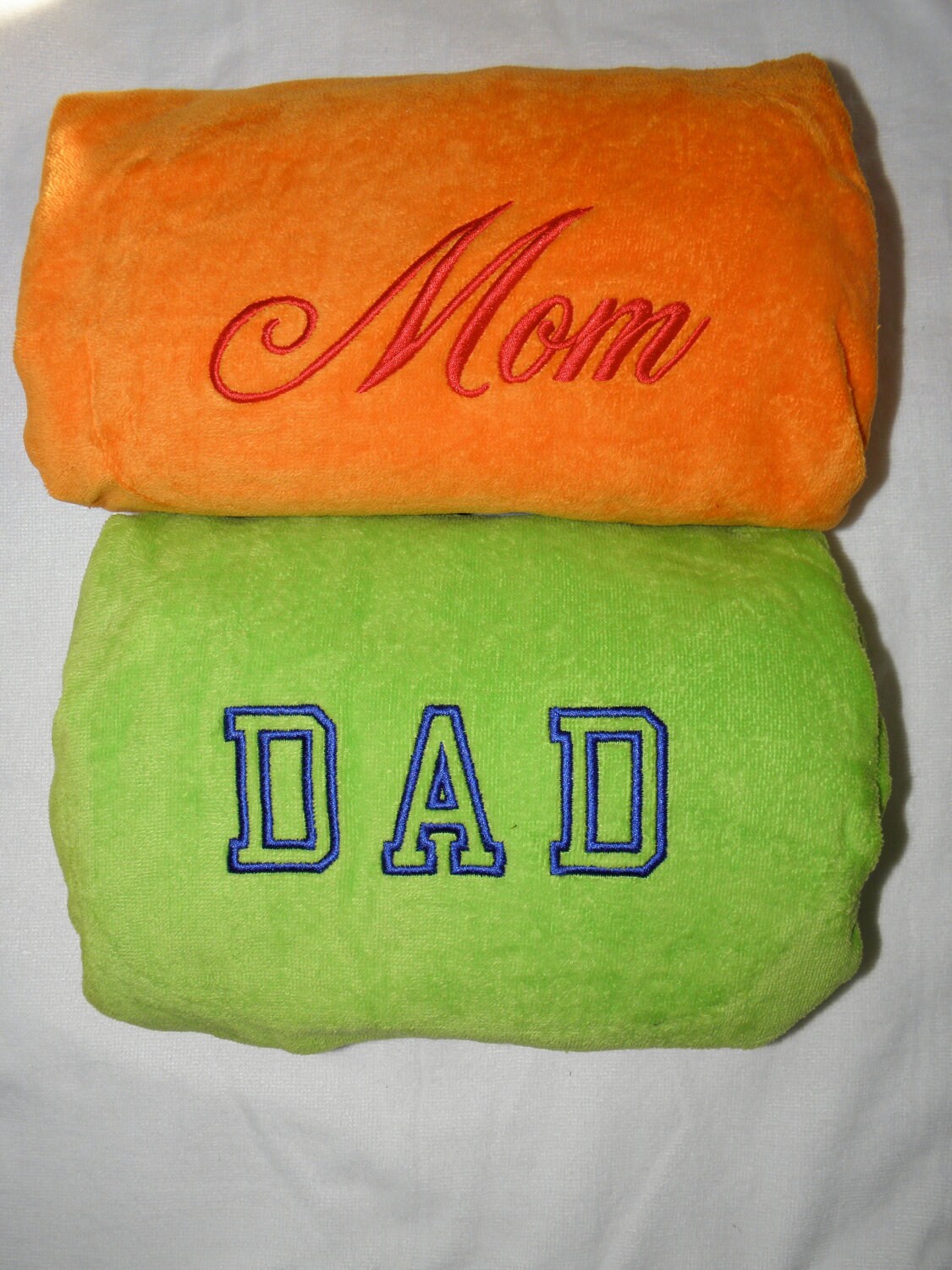 MOM & DAD Beach TOWELS with Canvas Carrying Tote Bag / Etsy