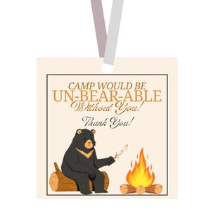 Gift tag for Camp Staff, Favors for Campers, End of camp gift tag