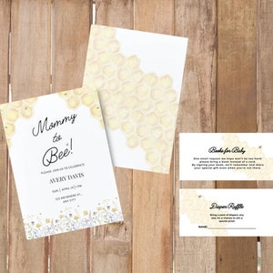 Mommy to Bee Baby Shower Invitation: Wildflower Theme (Digital Download)
