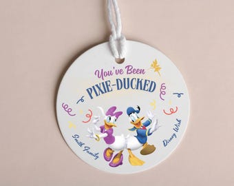 Etiquetas Pixie-Ducked para cruceros, etiqueta de patito de goma, DCL, Pixie Dust, juego de crucero de pato, editable