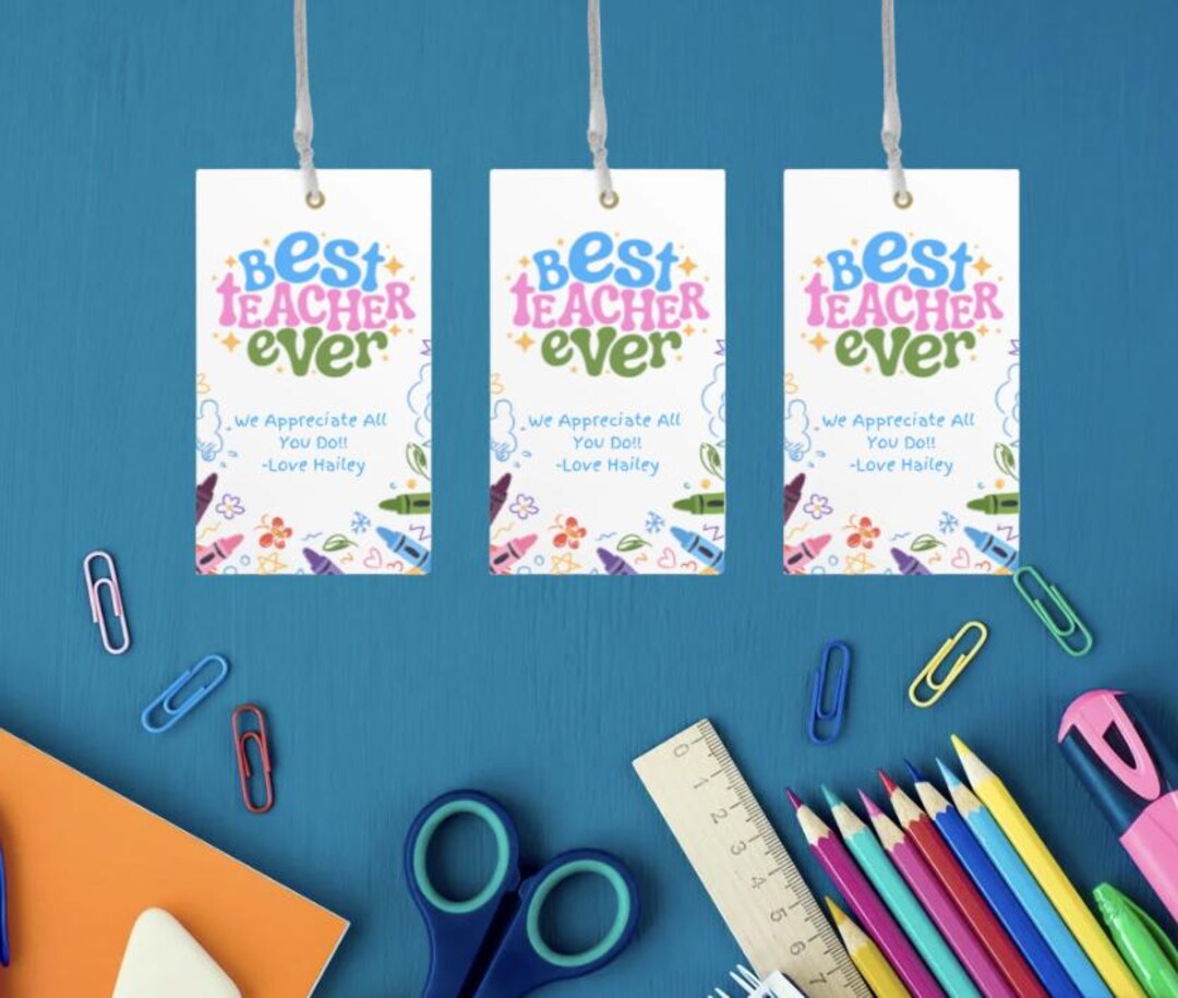 Teacher Appreciation Gift Tag: Editable Canva Template (digital File ...