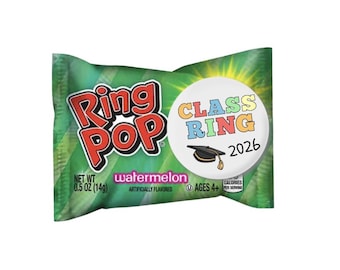 Klasse Ring Pop Sticker Vorlage: Klasse von 2026 (Digitaler Download)