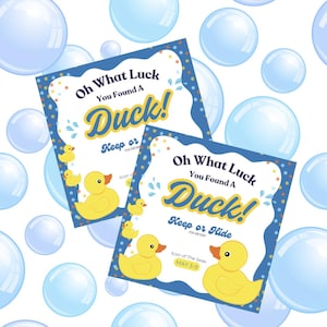Duck Tags for Cruises, Rubber Duck Tag, Cruising Duck Game, Editable