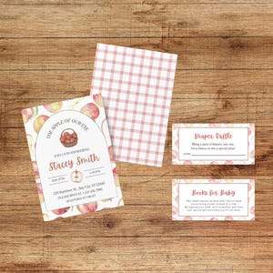 Apple Baby Shower Invitation Bundle: Fall Party Template (Digital)