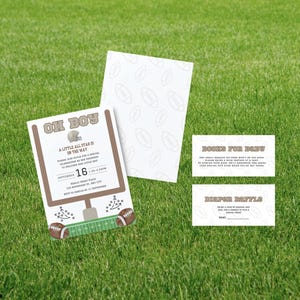 Football Baby Shower-All Star Sports Baby Shower- Oh Boy Invitation Template