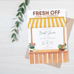 FRESH off the MARKET Invitation|Summer Bridal Shower Theme| Farmers Market Theme