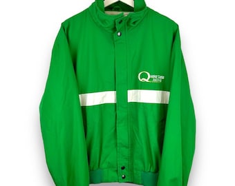 Vintage 90s Quaker State Racing Embroidered Spell Out Full Zip Jacket Size XL