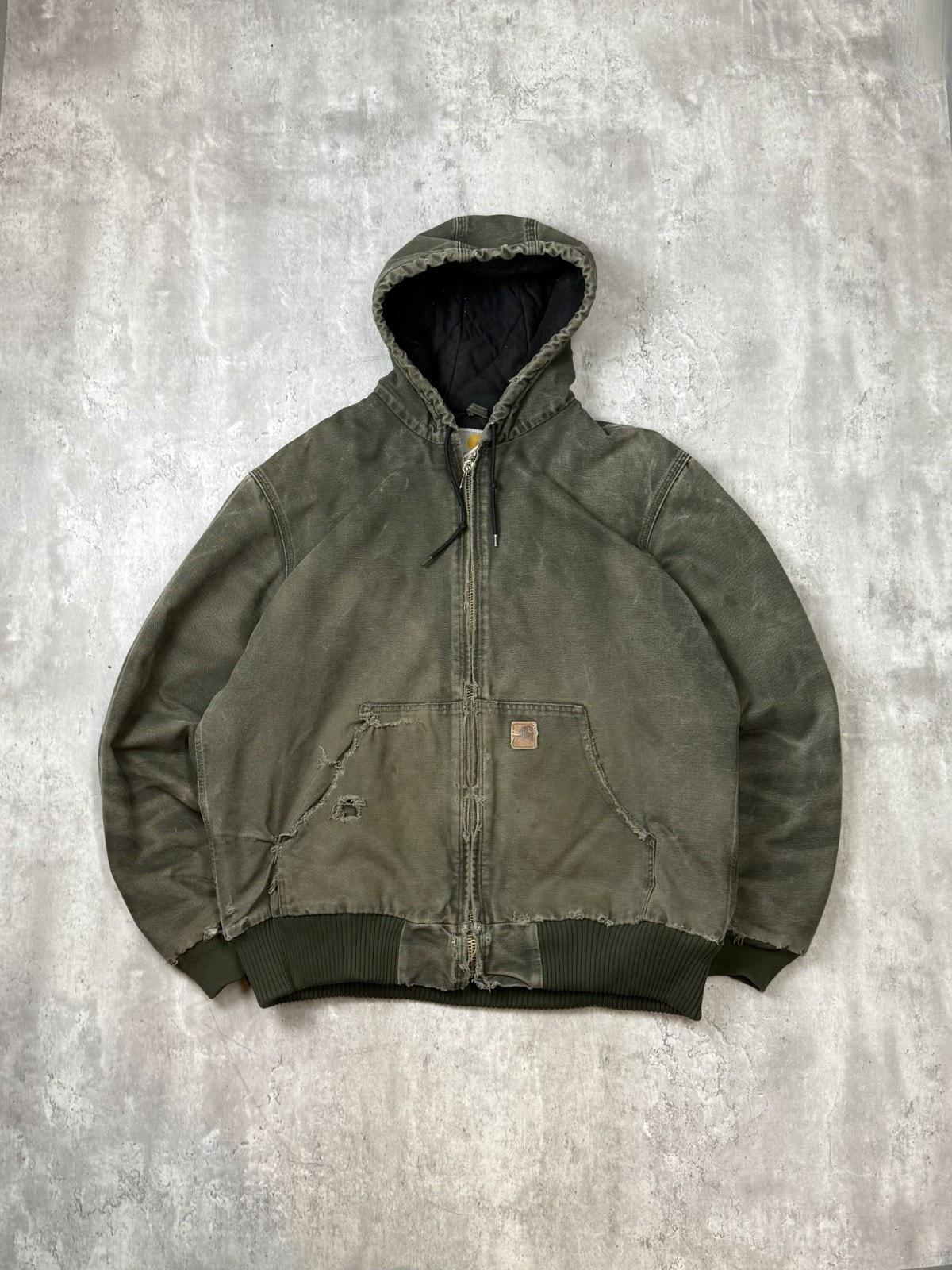 MasamitsuCarhartt j130-m j Carhartt Washed Duck Męska luźna kurtka z izolacją, Czarny