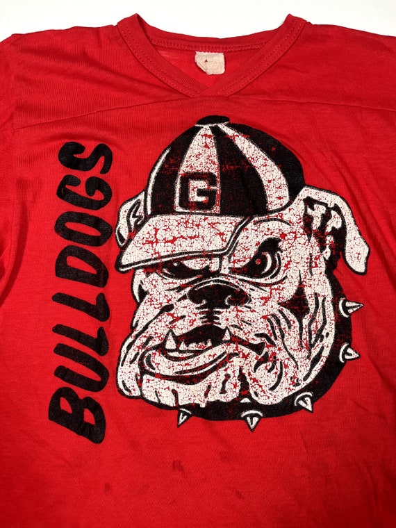 Vintage 80s Georgia Bulldogs NCAA Football 3/4 Sl… - image 4