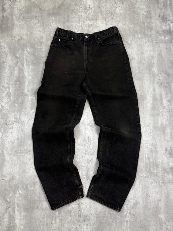 Vintage 90s Levis 505 Orange Tab Black Denim Pants Size 32 - Etsy