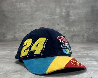 Vintage Jeff Gordon #24 NASCAR Dupont Racing Team Strapback Hat