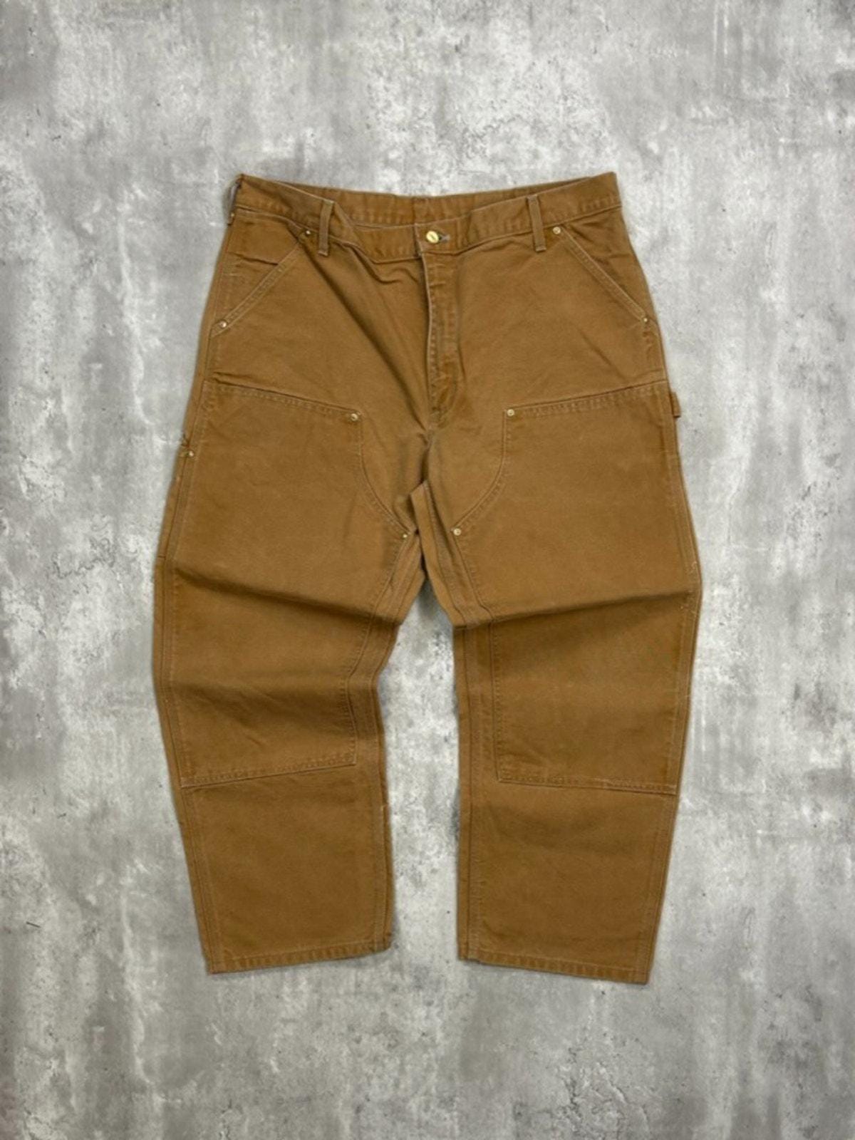 Vintage Carhartt Canvas Workwear Carpenter Double Knee Pants Size