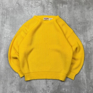 Vintage 80s/90s Sorrento Ribbed Pullover Yellow Knit Sweater Size Medium