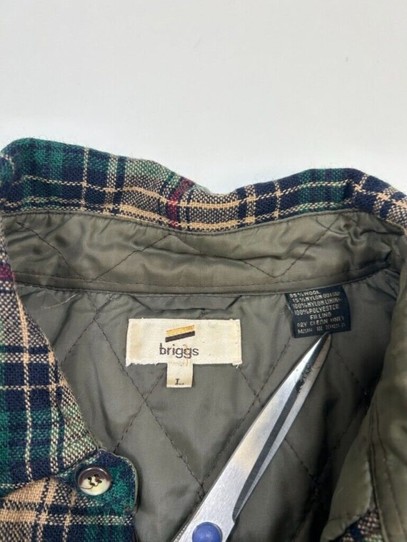 Vintage Briggs Insulated Plaid Double Pocket Wool… - image 3