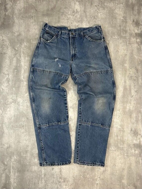 Pantalones de trabajo vintage Dickies de mezclilla oscura con