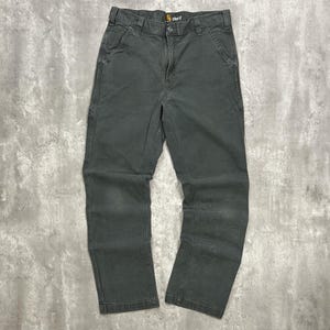 Carhartt Relaxed Fit Canvas Workwear Five Pocket Pants Size 34 Green image 1