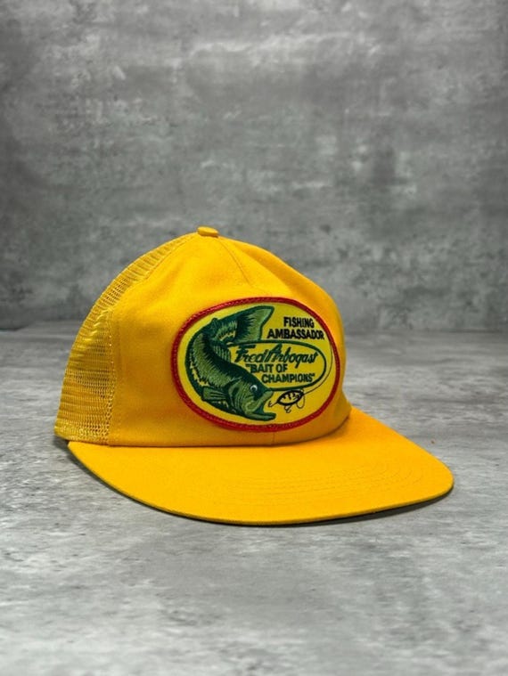 Vintage 80s/90s Fred Arbogast Fishing Ambassador Trucker Snapback Hat OSFA