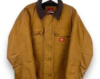 Dickies - Ropa de trabajo de lona aislante, abrigo ártico, talla mediana, color beige