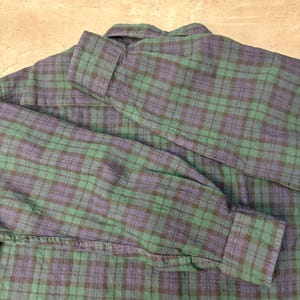 Vintage Pendleton Single Pocket Karierter Druck Lange Ärmel Button Up Shirt Gr. XL Bild 11