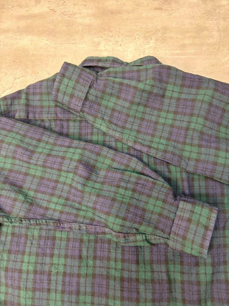 Vintage Pendleton Single Pocket Karierter Druck Lange Ärmel Button Up Shirt Gr. XL Bild 11