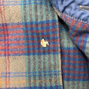 Camisa vintage de los 90 de Pendleton con estampado a cuadros, manga larga y botones, talla mediana. imagen 12