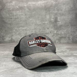 Harley Davidson Embroidered Logo Trucker Snapback Hat OSFA